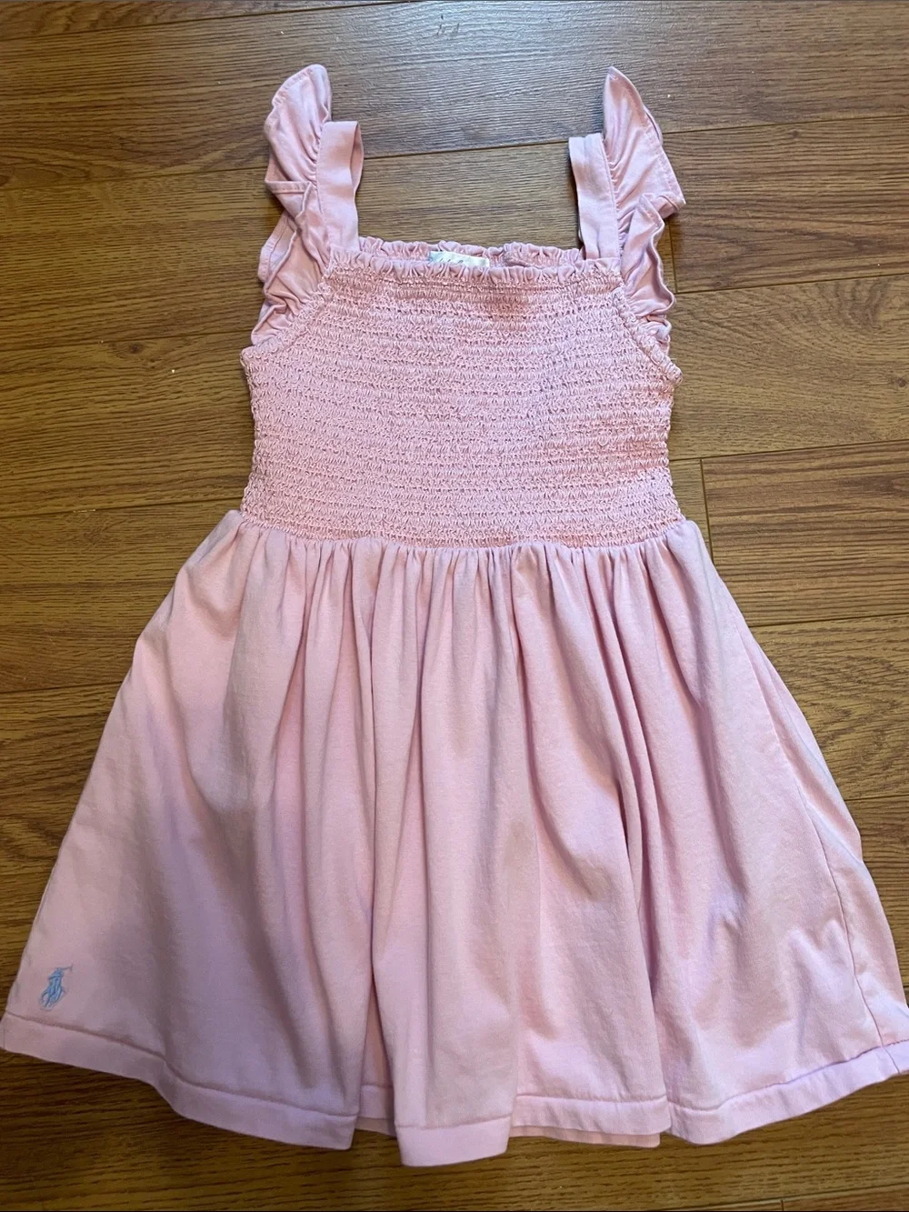 Ralph Lauren Light Pink Smocked Cotton Sundress for Girls 24M